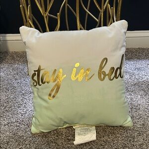 Xhilaration White and Gold Decorative Pillow
